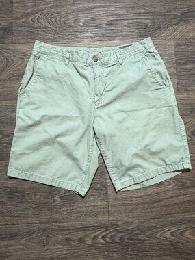 Bonobos Chino Shorts 33 Light Green 9" Inseam Casual Preppy Golf Spring Cotton